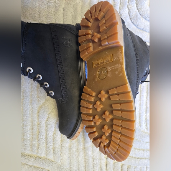 Timberland Women's Black Lace Up Boots Size 9 EUC - Picture 6 of 8